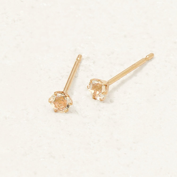 BLOOM ブルーム 【WEB限定】K10 ピンクゴールド クォーツ ピアス ピンクゴールド