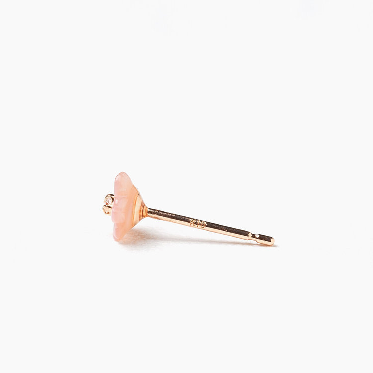 BLOOM ブルーム 【Birth Flower】4月誕生花 K10 ピンクゴールド サクラ ピアス ※片耳用 ピンクゴールド