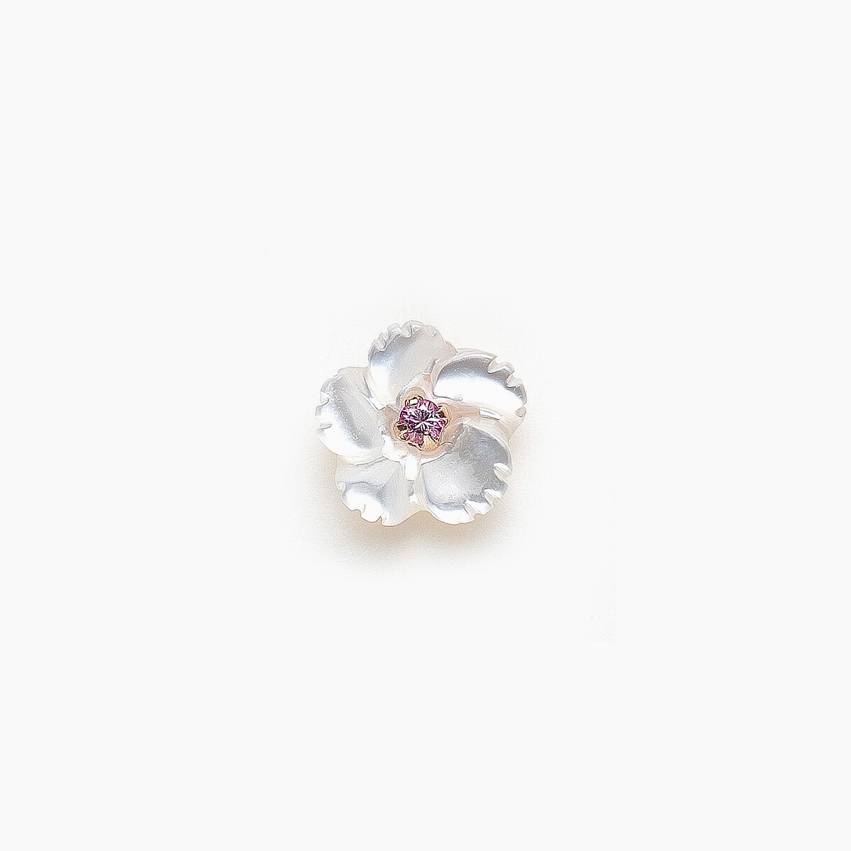 Birth Flower】6月誕生花 K10 ピンクゴールド アジサイ ピアス