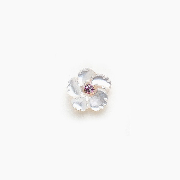 BLOOM ブルーム 【Birth Flower】9月誕生花 K10 ピンクゴールド ナデシコ ピアス ※片耳用 ピンクゴールド