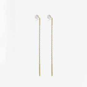 【2026サマーコレクション】K10 イエローゴールド キュービックジルコニア アメリカン ピアス