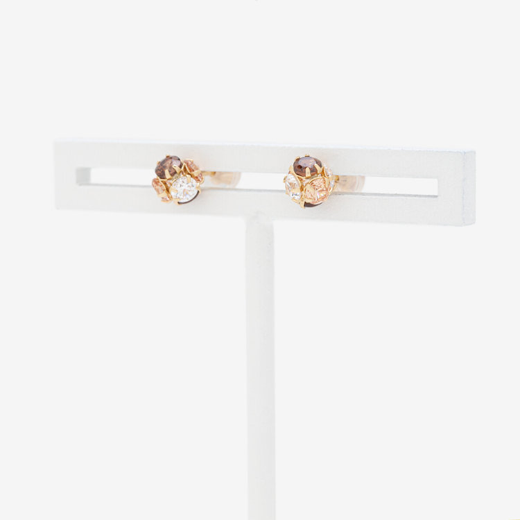 BLOOM ブルーム 【2025ウインターコレクション】【Rondelle】K10 イエローゴールド キュービックジルコニア ピアス イエローゴールド