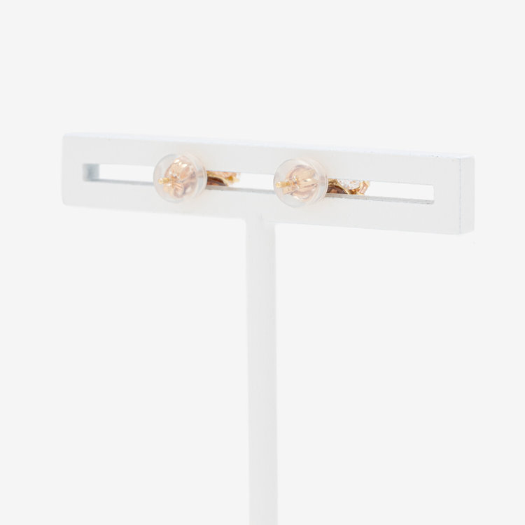 BLOOM ブルーム 【2025ウインターコレクション】【Rondelle】K10 イエローゴールド キュービックジルコニア ピアス イエローゴールド