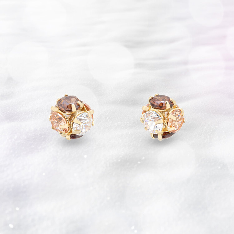 BLOOM ブルーム 【2025ウインターコレクション】【Rondelle】K10 イエローゴールド キュービックジルコニア ピアス イエローゴールド