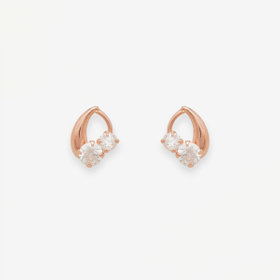 【Ear Jewelry】K10 ピンクゴールド キュービックジルコニア しずく ピアス
