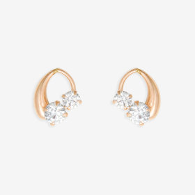 【Ear Jewelry】K10 ピンクゴールド キュービックジルコニア しずく ピアス