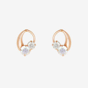 【Ear Jewelry】K10 ピンクゴールド キュービックジルコニア しずく ピアス