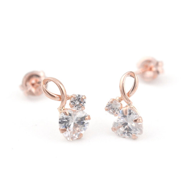 BLOOM ブルーム 【Ear Jewelry】K10 ピンクゴールド キュービックジルコニア ピアス ピンクゴールド