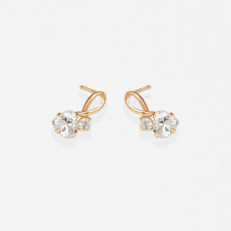 BLOOM ブルーム 【Ear Jewelry】K10 ピンクゴールド キュービックジルコニア ピアス ピンクゴールド