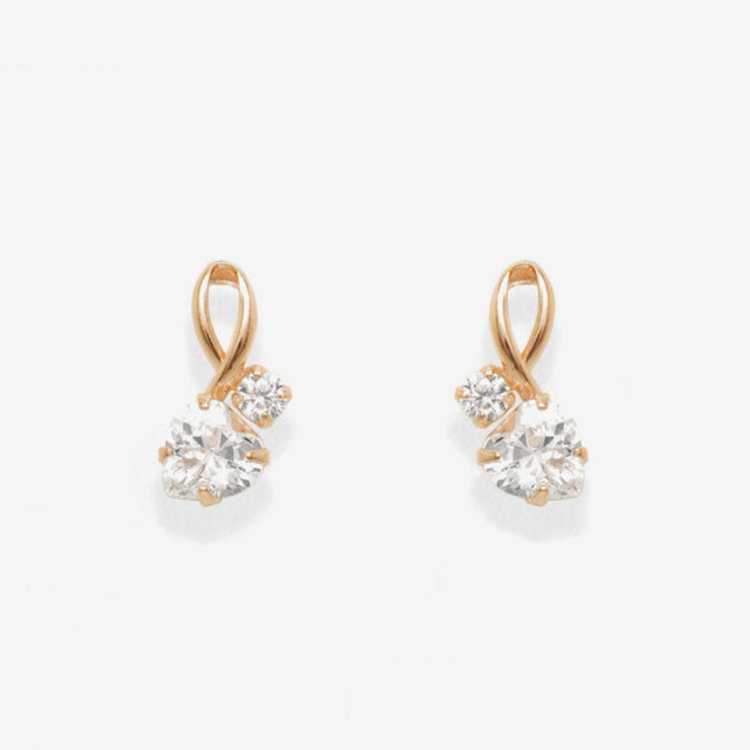 BLOOM ブルーム 【Ear Jewelry】K10 ピンクゴールド キュービックジルコニア ピアス ピンクゴールド