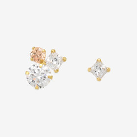 【Ear Jewelry】K10 イエローゴールド キュービックジルコニア ピアス