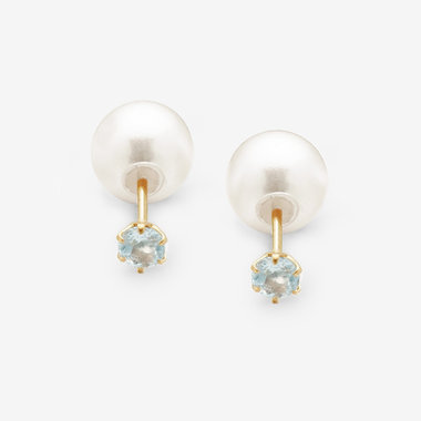 【公式サイト限定】3月誕生石 K10 イエローゴールド アクアマリン ピアス