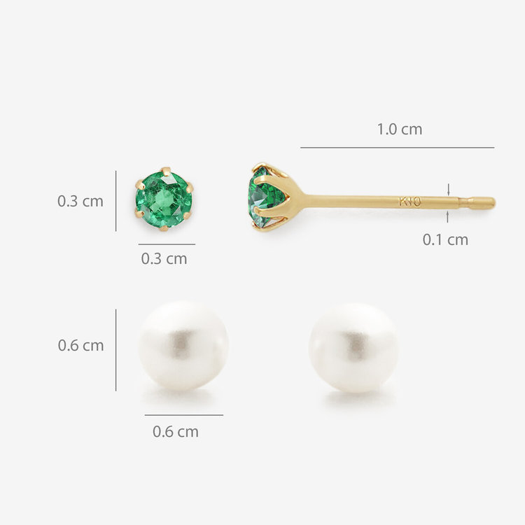 BLOOM ブルーム 【公式サイト限定】5月誕生石 K10 イエローゴールド エメラルド ピアス イエローゴールド