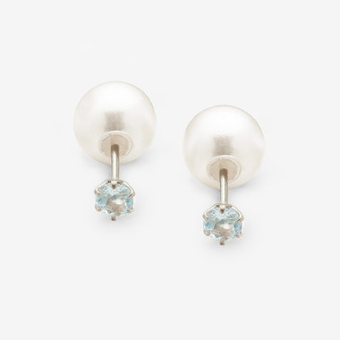 【公式サイト限定】3月誕生石 K10 ホワイトゴールド アクアマリン ピアス