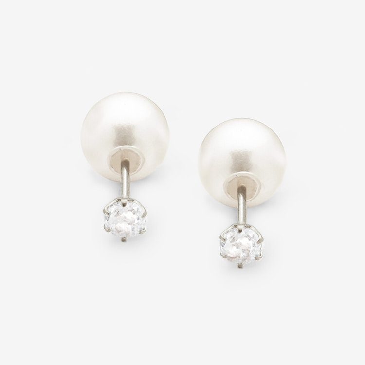 BLOOM ブルーム 【公式サイト限定】4月誕生石 K10 ホワイトゴールド クォーツ ピアス ホワイトゴールド