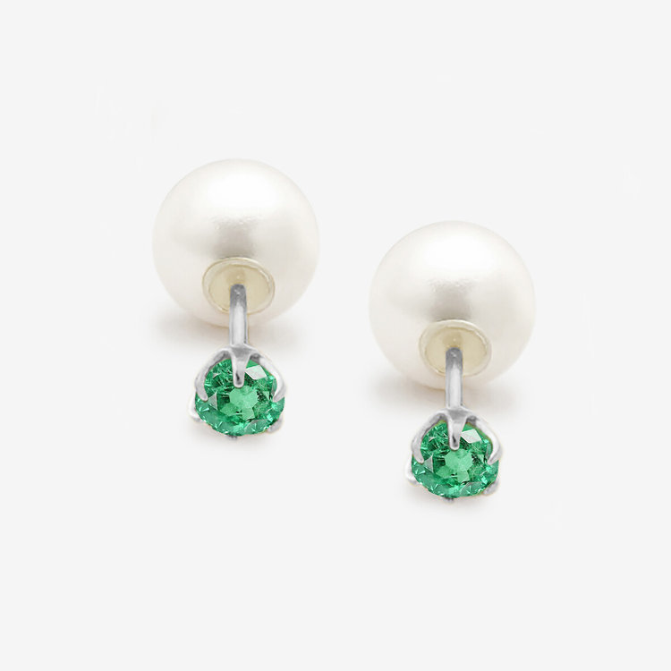 レン様 ミントエメラルドのピアス R778 公式サイト限定】5月誕生石 K10 ホワイトゴールド エメラルド