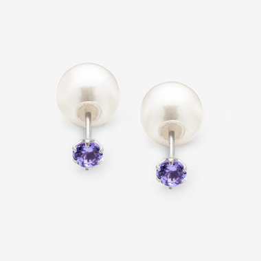 【公式サイト限定】12月誕生石 K10 ホワイトゴールド タンザナイト ピアス