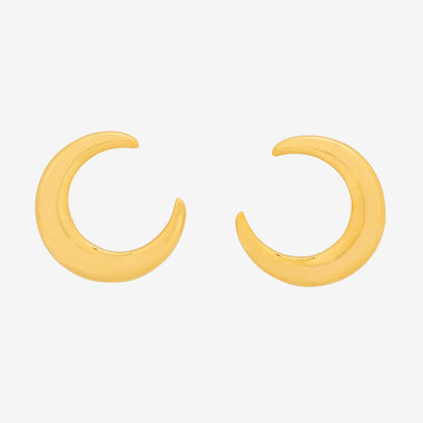【2025オータムコレクション】ステンレス ムーン ピアス