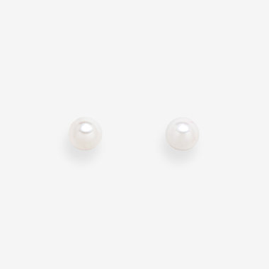 6月誕生石 プラチナ あこや真珠 ピアス（3.0mm-3.5mm）