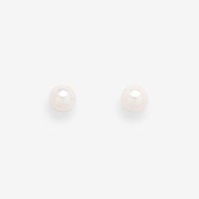6月誕生石 プラチナ あこや真珠 ピアス（4.0mm-4.5mm）