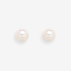 6月誕生石 プラチナ あこや真珠 ピアス（7.0mm-7.5mm）