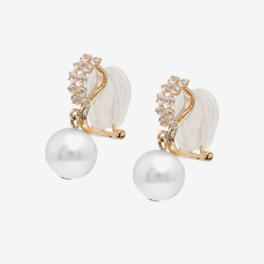 【WEB限定】6月誕生石 K10 イエローゴールド 淡水パール イヤリング