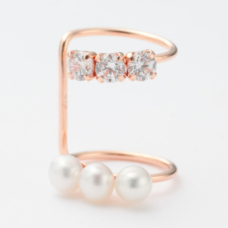 BLOOM ブルーム 【公式サイト限定】6月誕生石 K10 ピンクゴールド 淡水パール イヤーカフ ※片耳用 ピンクゴールド