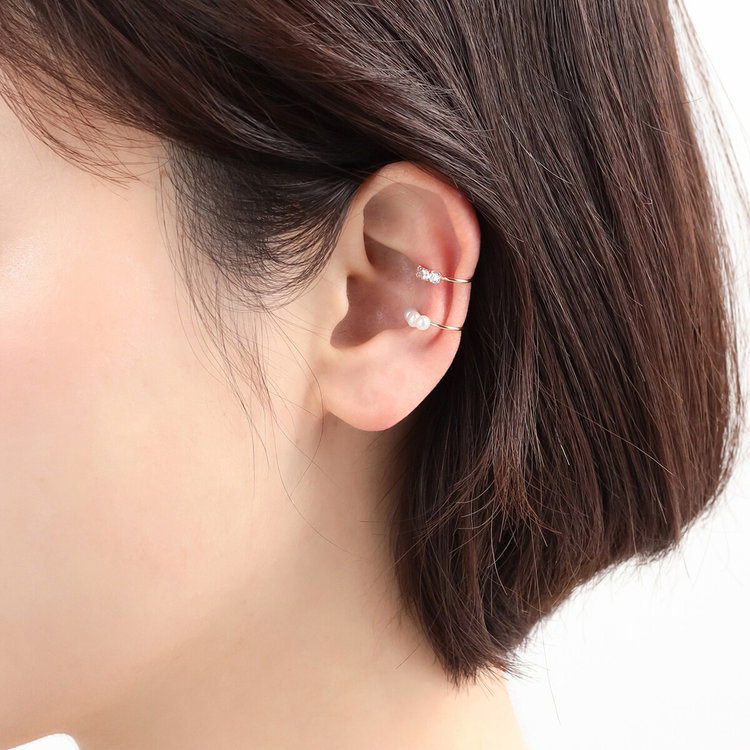 BLOOM ブルーム 【公式サイト限定】6月誕生石 K10 ピンクゴールド 淡水パール イヤーカフ ※片耳用 ピンクゴールド