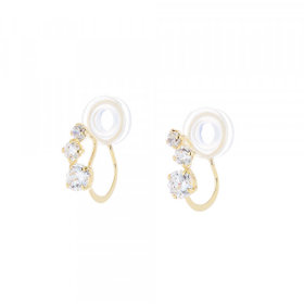 K10 イエローゴールド キュービックジルコニア イヤリング