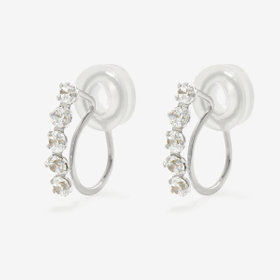 【Ear Jewelry】K10 ホワイトゴールド キュービックジルコニア イヤリング