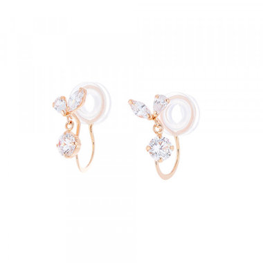 【Ear Jewelry】K10 ピンクゴールド キュービックジルコニア イヤリング