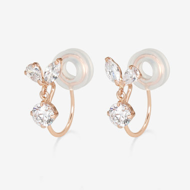 【Ear Jewelry】K10 ピンクゴールド キュービックジルコニア イヤリング
