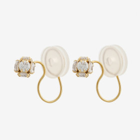 【ドラマ着用】【Rondelle】K10 イエローゴールド キュービックジルコニア イヤリング