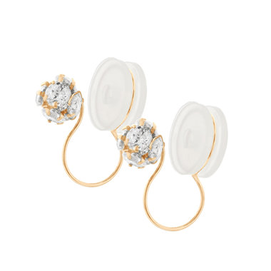 【ドラマ着用】【Rondelle】K10 イエローゴールド キュービックジルコニア イヤリング