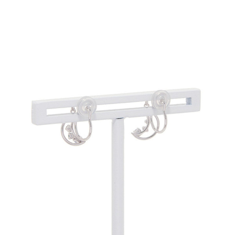 BLOOM ブルーム 【Ear Jewelry】12月誕生石 K10 ホワイトゴールド タンザナイト ムーン イヤリング ホワイトゴールド