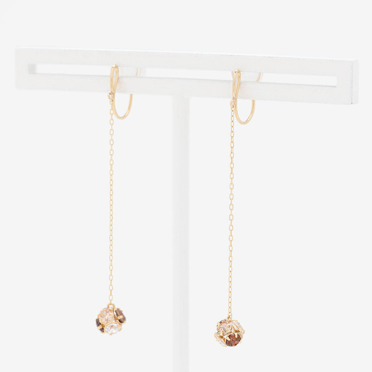 BLOOM ブルーム 【2025ウインターコレクション】【Rondelle】K10 イエローゴールド キュービックジルコニア イヤリング イエローゴールド