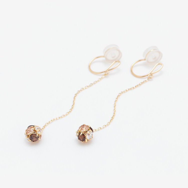 BLOOM ブルーム 【2025ウインターコレクション】【Rondelle】K10 イエローゴールド キュービックジルコニア イヤリング イエローゴールド