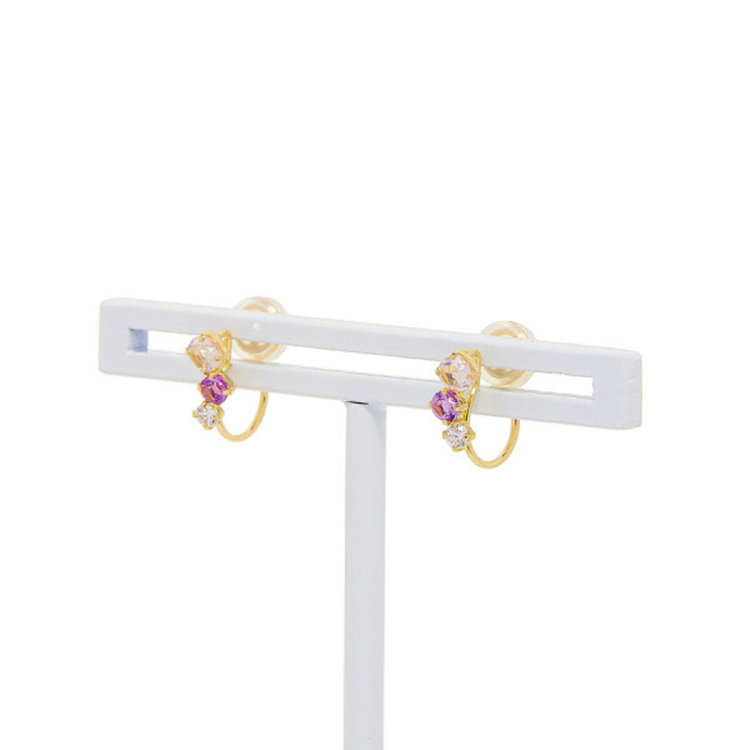 BLOOM ブルーム 【Ear Jewelry】K10 イエローゴールド ローズクォーツ イヤリング イエローゴールド