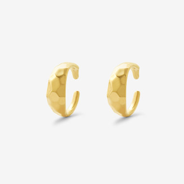 シルバー イエローゴールドメッキ イヤーカフ