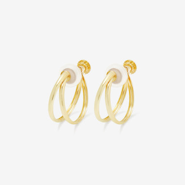 イヤリング パーツ ネジバネ 丸玉 アクセサリーパーツ ゴールド