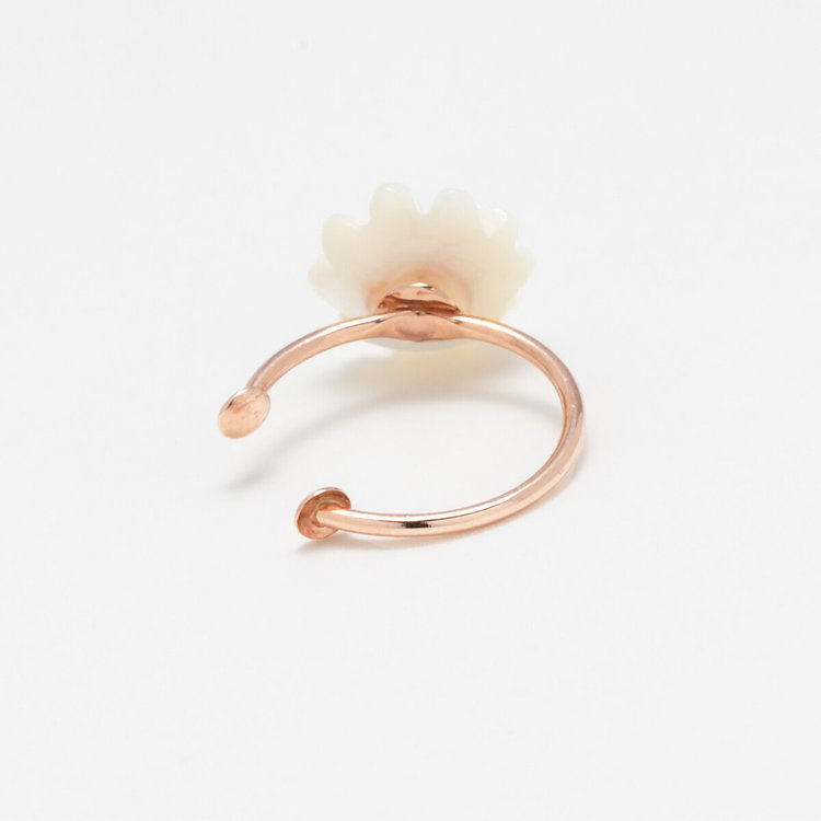 BLOOM ブルーム 【WEB限定】【Birth Flower】2月誕生花 K10 ピンクゴールド マーガレット イヤーカフ ※片耳用 ピンクゴールド