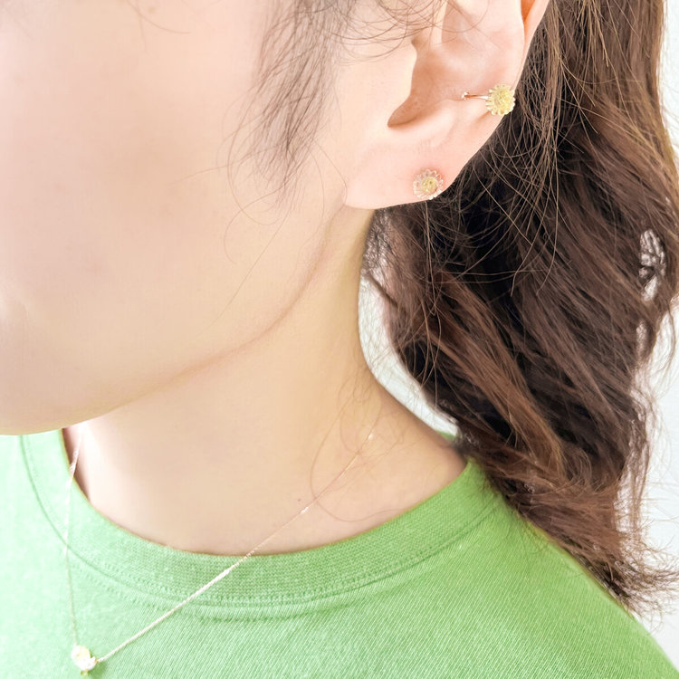 BLOOM ブルーム 【WEB限定】【Birth Flower】8月誕生花 K10 ピンクゴールド ヒマワリ イヤーカフ ※片耳用 ピンクゴールド