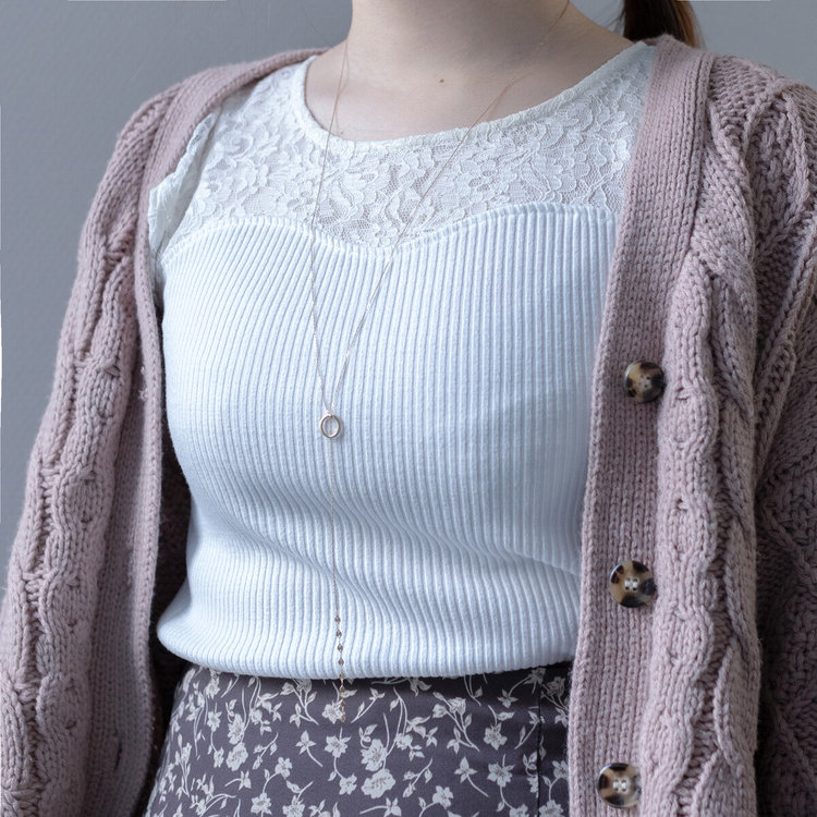 BLOOM ブルーム K10 イエローゴールド ロングネックレス（75cm） イエローゴールド