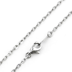 【Link（つながり）】ステンレス 中アズキチェーン（50cm）（サージカルステンレス 316L）