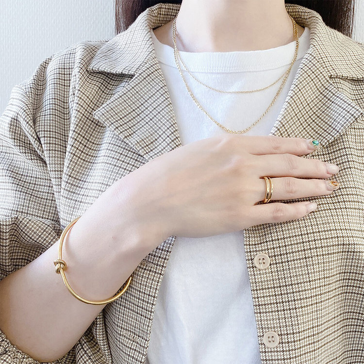 BLOOM ブルーム ステンレス デザインネックレス（サージカルステンレス 316L） イエロー