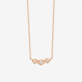 【GLOW】K10 ピンクゴールド ダイヤモンド ネックレス