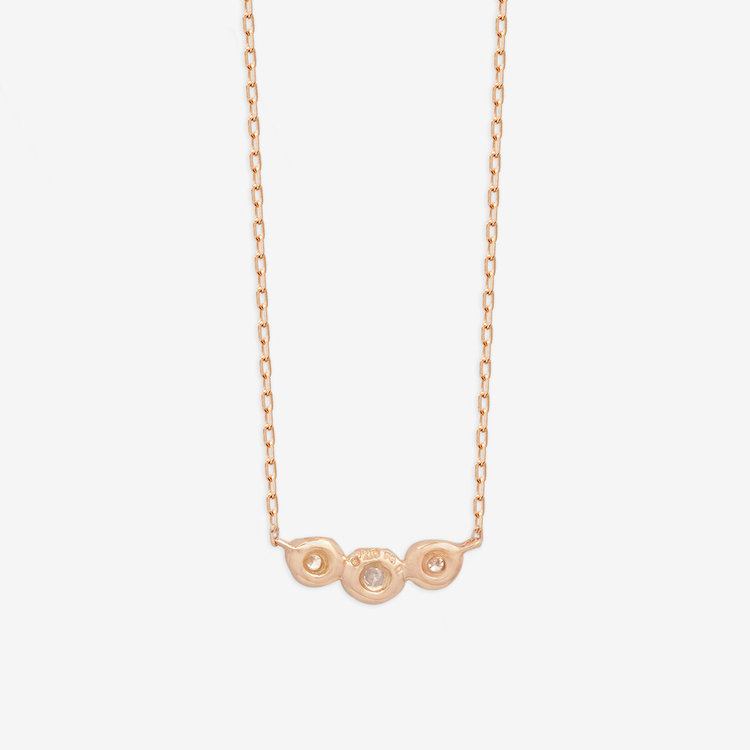 BLOOM ブルーム 【GLOW】K10 ピンクゴールド ダイヤモンド ネックレス ピンクゴールド