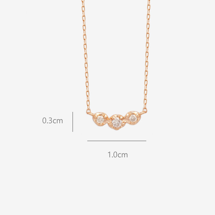 BLOOM ブルーム 【GLOW】K10 ピンクゴールド ダイヤモンド ネックレス ピンクゴールド