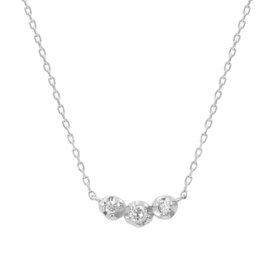 【ドラマ着用】【GLOW】K10 ホワイトゴールド ダイヤモンド ネックレス