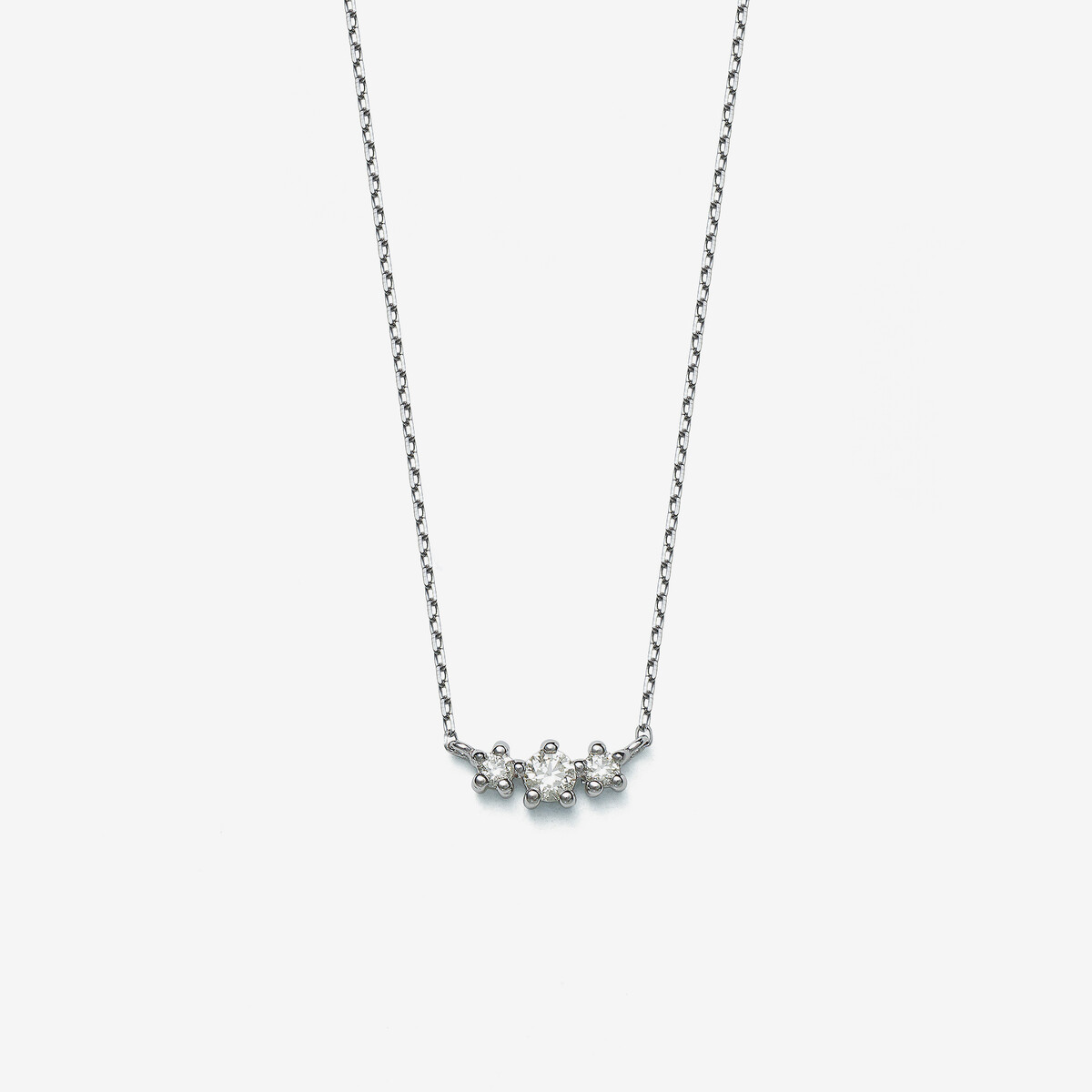 Heart＆Cupid】プラチナ ダイヤモンドライン ネックレス（0.2ct）<H&C